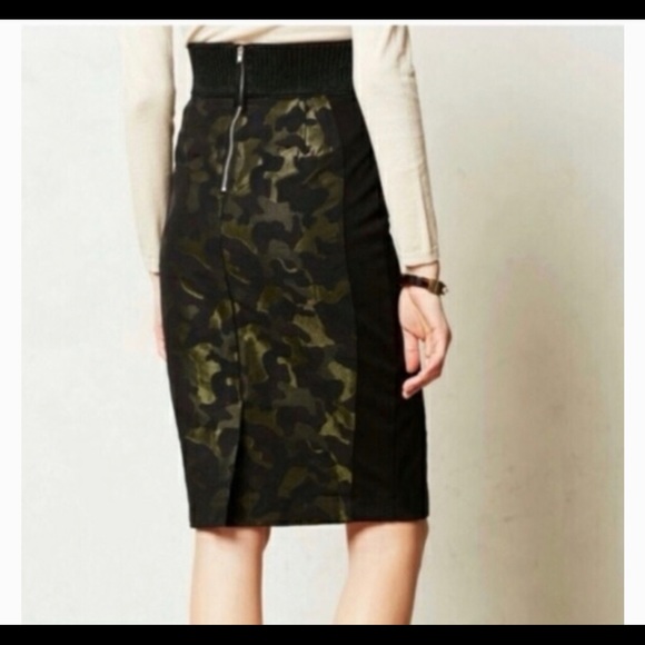 Maeve for Anthropologie Camo Pencil Skirt - Picture 2 of 5